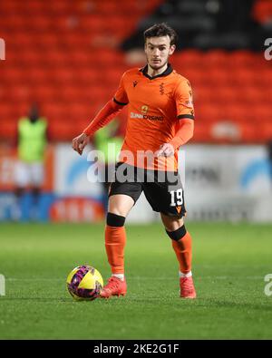 9th November 2022; Tannadice Park, Dundee,  Scotland: Scottish Premier League football, Dundee United versus Kilmarnock; Dylan Levitt of Dundee United Stock Photo