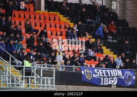 9th November 2022; Tannadice Park, Dundee,  Scotland: Scottish Premier League football, Dundee United versus Kilmarnock; Kilmarnock fans Stock Photo