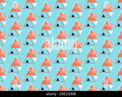 Geometric triangle pattern, seamless vector ornament, holiday mood Stock Vector