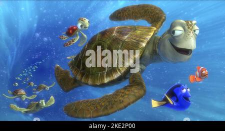 FINDING NEMO, SQUIRT, CRUSH, DORY, MARLIN, 2003 Stock Photo