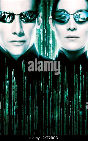 Foto Enmarcada A4 Keanu Reeves & Carrie-Anne Moss - The Matrix - Autógrafo Impreso - Regalo Para Fans