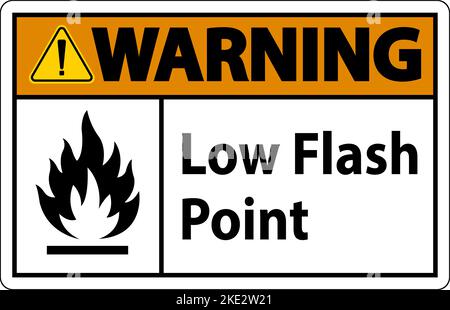 Warning Low Flash Sign On White Background Stock Vector