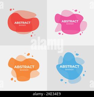 Set Of Abstract Graphic Elements With Liquid Shapes Stock Vector Image 