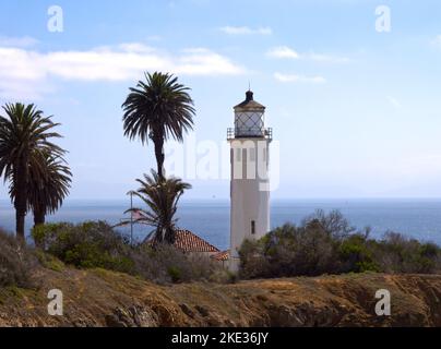 Point Vincente Lighthouse in Rancho Palos Verdes, California, USA Stock Photo