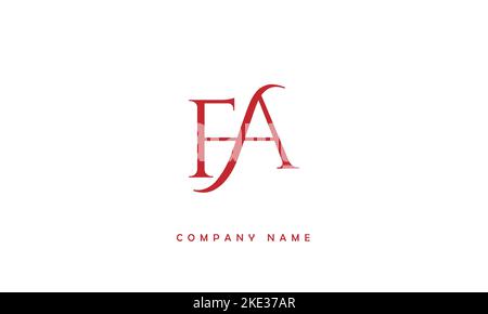 AF, FA Abstract Letters Logo Monogram Stock Vector