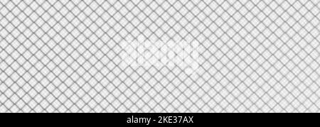 Metal wire mesh shadow. Abstract overlay background with blurred pattern of fence grid, rabitz net isolated on transparent background, vector realistic illustration Stock Vector