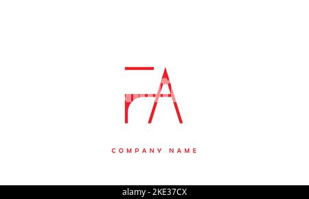 AF, FA Abstract Letters Logo Monogram Stock Vector