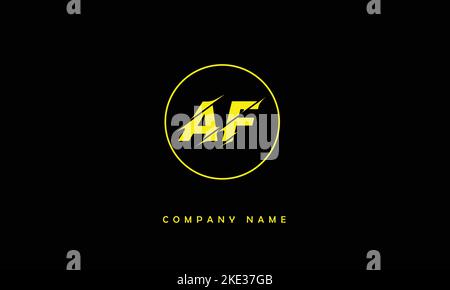 AF, FA Abstract Letters Logo Monogram Stock Vector