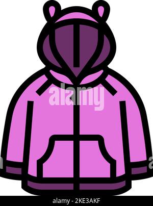 hoodie boy baby cloth color icon vector illustration Stock Vector