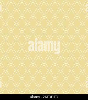 Geometric dotted yellow and white vector pattern. Seamless abstract modern texture for wallpapers and backgrounds Stock Vector