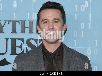 Los Angeles, USA. 09th Nov, 2022. Rob McElhenney arrives at the Apple TV 's MYTHIC QUEST Season 3 Premiere held at The Linwood Dunn Theater in Los Angeles, CA on Wednesday, ?November 9, 2022. (Photo By Sthanlee B. Mirador/Sipa USA) Credit: Sipa USA/Alamy Live News Stock Photo