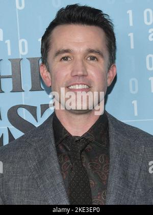 Los Angeles, USA. 09th Nov, 2022. Rob McElhenney arrives at the Apple TV 's MYTHIC QUEST Season 3 Premiere held at The Linwood Dunn Theater in Los Angeles, CA on Wednesday, ?November 9, 2022. (Photo By Sthanlee B. Mirador/Sipa USA) Credit: Sipa USA/Alamy Live News Stock Photo