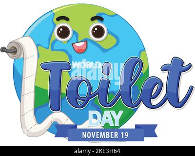 World toilet day text design illustration Stock Vector