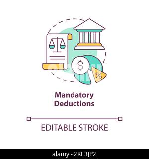 Mandatory deductions concept icon Stock Vector