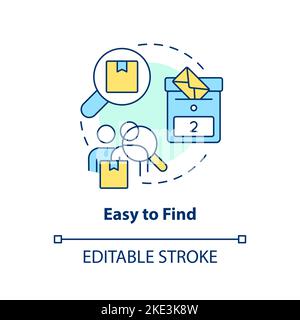 Easy to find concept icon Stock Vector