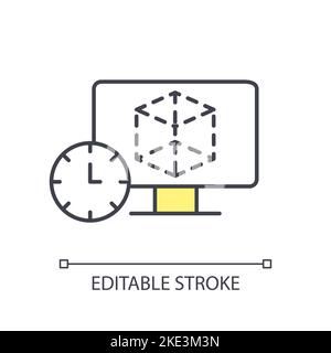 Rapid prototyping for product development RGB color icon Stock Vector