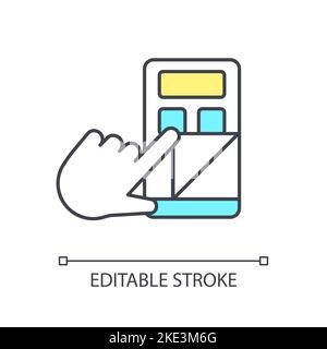 Natural interface application RGB color icon Stock Vector