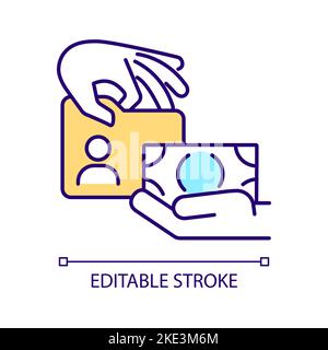 Sell personal information RGB color icon Stock Vector
