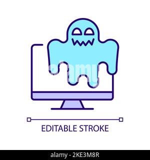 Scareware scam RGB color icon Stock Vector