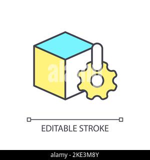 Prototype development RGB color icon Stock Vector