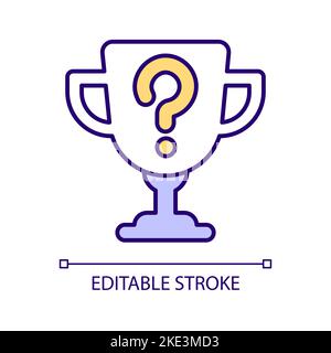 Unknown prize RGB color icon Stock Vector
