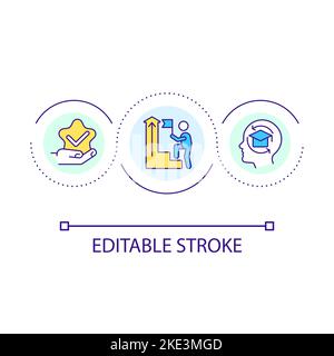 Personal promotion loop concept icon Stock Vector