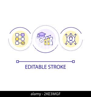 Effective education plan loop concept icon Stock Vector
