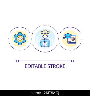 Education success loop concept icon Stock Vector