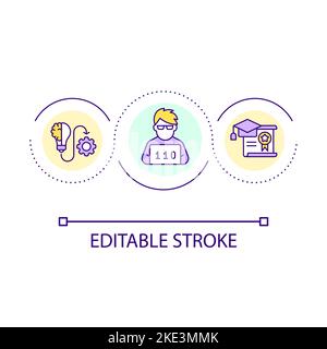 IT education service loop concept icon Stock Vector