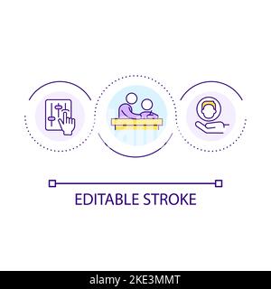 Student support service loop concept icon Stock Vector