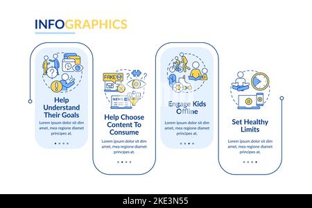 Stop doomsurfing tip for teenagers rectangle infographic template Stock Vector