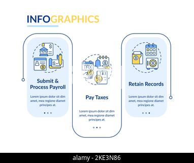 Stages of payroll processing rectangle infographic template Stock ...