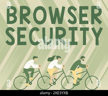Browser security text written on Programming code abstract technology ...
