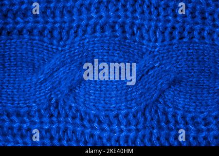 Organic knit background with macro wool threads. Stock Photo