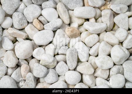 White Pebbles as a background Stock Photo
