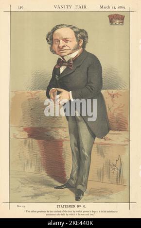 VANITY FAIR SPY CARTOON Earl Granville. The ablest professor in the cabinet 1869 Stock Photo