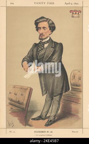 VANITY FAIR SPY CARTOON Lord Dufferin 'An exceptional Irishman' Ireland 1870 Stock Photo