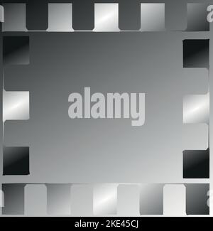Abstract frame of photographic strips. Shadows of black and white  graphic design, contemporary artistic design. Copy space. Stock Vector