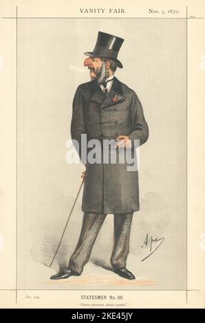VANITY FAIR SPY CARTOON John Vivian 'Always pleasant, always genial' 1870 Stock Photo