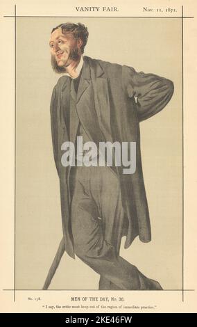 VANITY FAIR SPY CARTOON Matthew Arnold 'I say, the critic must keep…' Poet 1871 Stock Photo