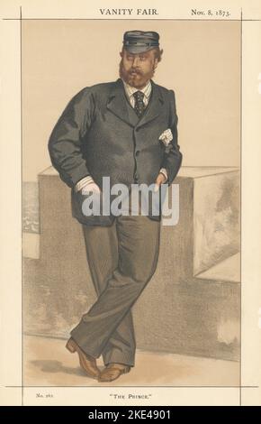 VANITY FAIR SPY CARTOON The Prince of Wales. Later King Edward VII. Coidé 1873 Stock Photo