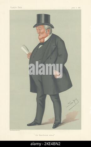 VANITY FAIR SPY CARTOON Thomas Bayley Potter 'the Manchester school' Lancs 1877 Stock Photo