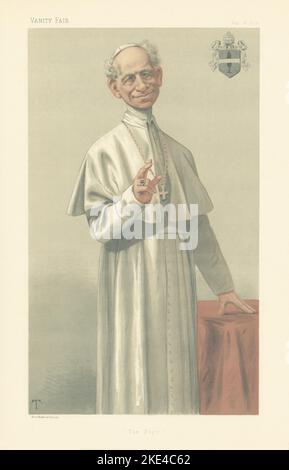 VANITY FAIR SPY CARTOON His Holiness Pope Leo XIII 'The Pope' Clergy. T 1878 Stock Photo