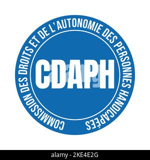 CDAPH commission for the rights and autonomy of people with disabilities called CDAPH in French language Stock Photo