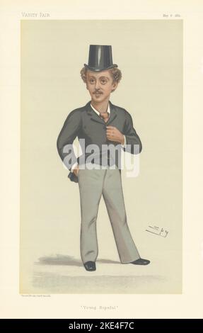 VANITY FAIR SPY CARTOON Herbert John Gladstone 'Young hopeful' South Africa 1882 Stock Photo