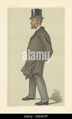 VANITY FAIR SPY CARTOON Thomas Thornhill 'Tom' Norfolk. By VER 1883 old print Stock Photo