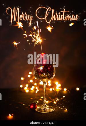 Merry Christmas and Happy New Year 2023 Stock Photo