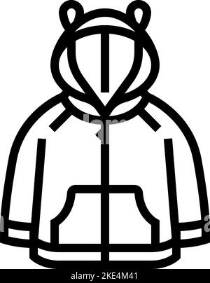 hoodie boy baby cloth line icon vector illustration Stock Vector