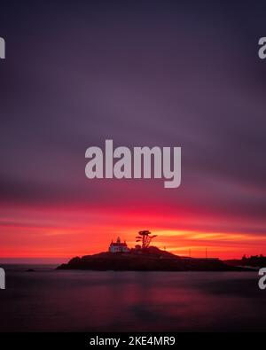 Battery Point Light in Crescent City, California, United States. Stock Photo