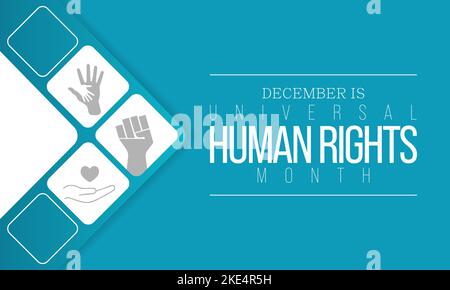 Universal Human Rights month is observed every year in December, Stock Vector